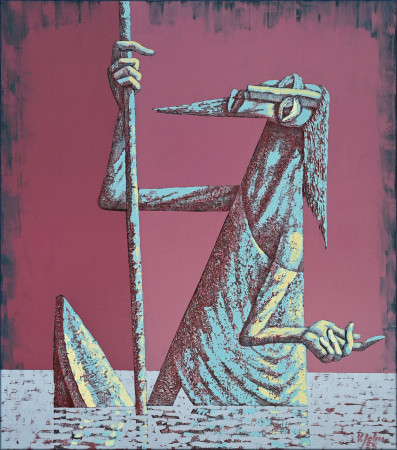 Cháronovo zastaveníčko - akryl, 80 x 90